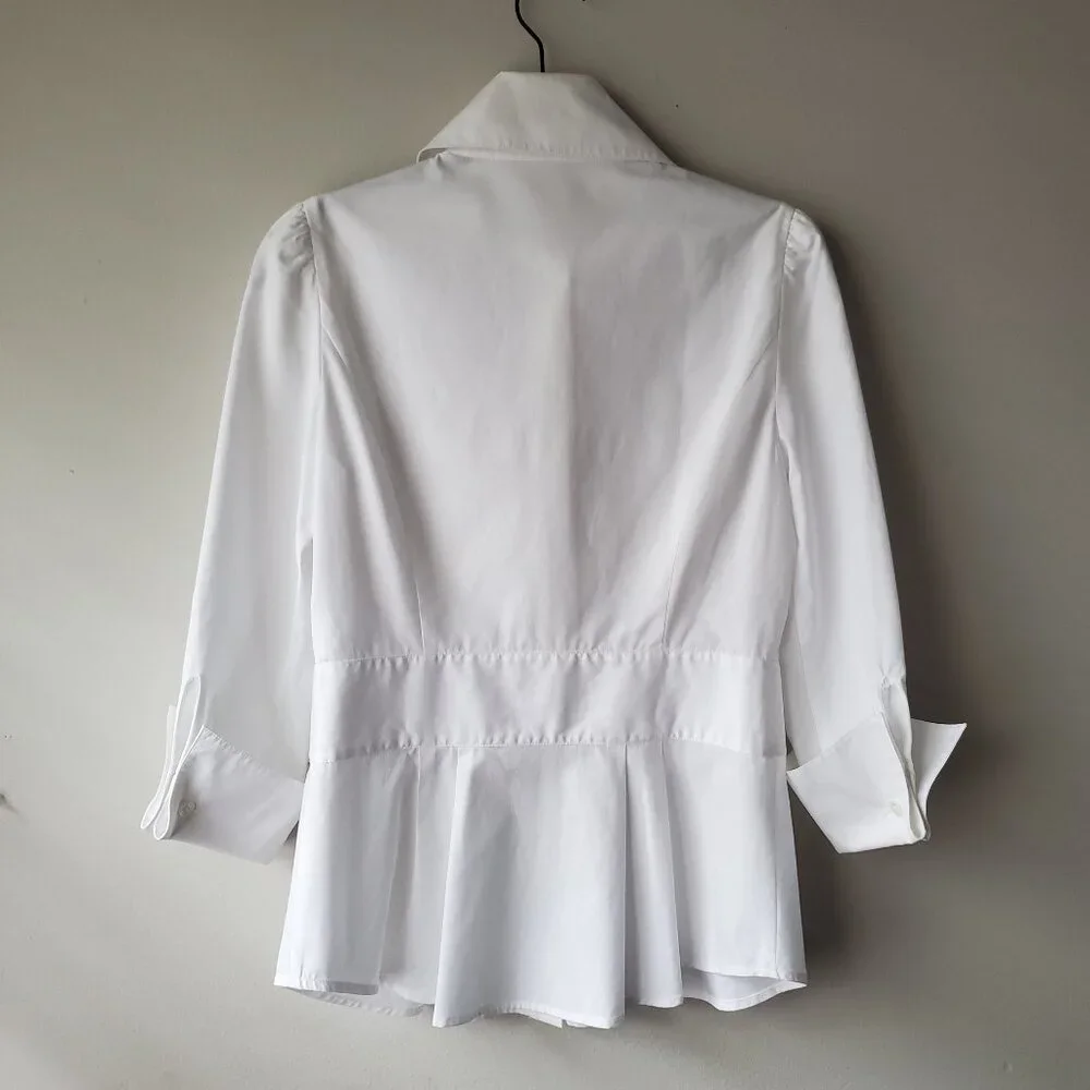 Diane von Furstenberg White Cotton Shirt - Picture 2 of 10